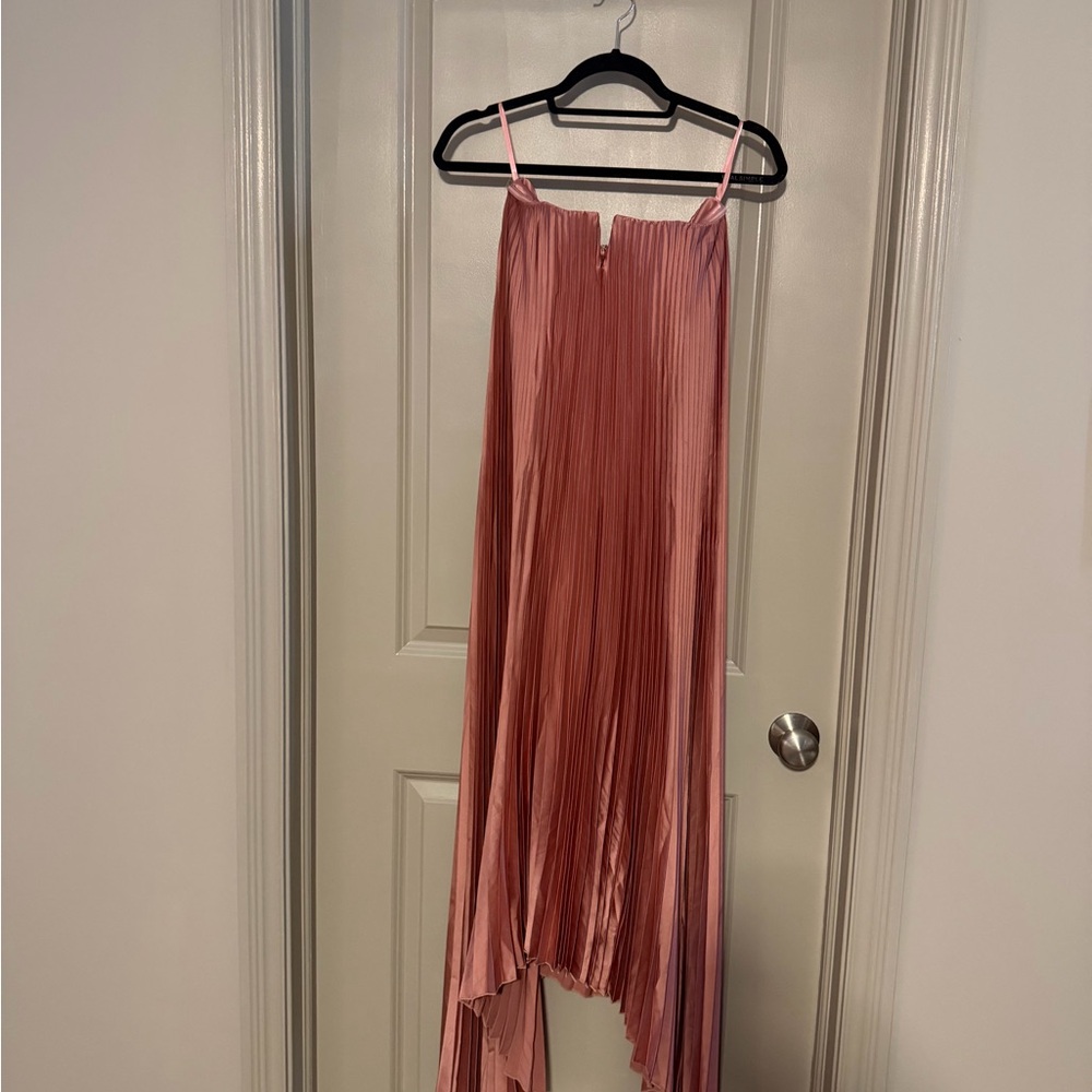 Vici Strapless Pleated Pink Dress - Picture 2 of 3